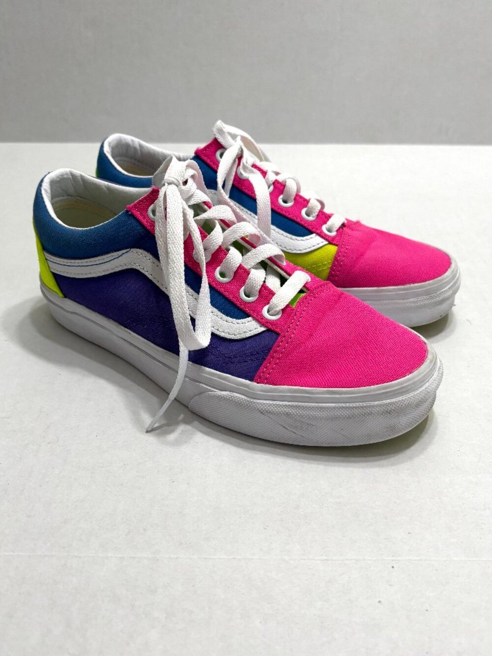 Vans Old Skool Neon Color Block Sneakers Size M6/W7.5